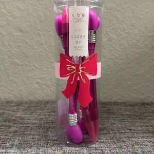 Light Up Heart Pens 6 Count
